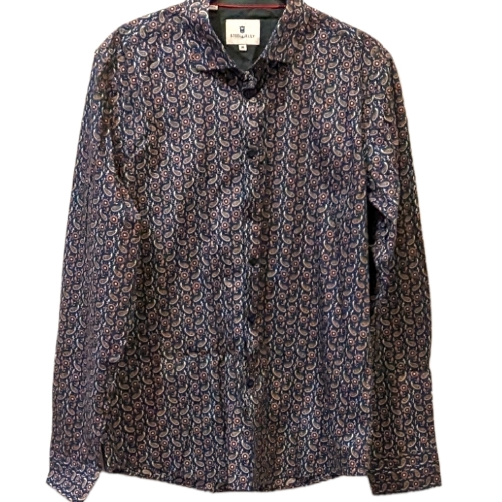 Steel & Jelly Men's Button up Paisley London UK Shirt (M)